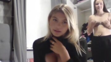 Two teens playing while changing clothes Omegle Porn